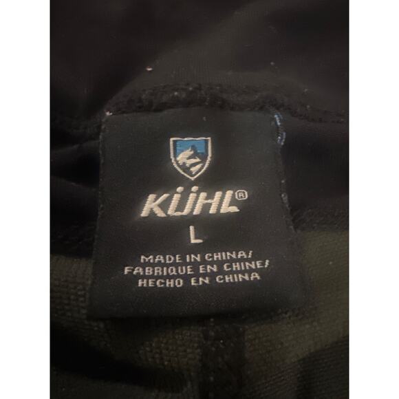 Women L Kuhl Transcendr Leggings Green Black Pants 6322 Softshell Trail Hike Run - Picture 6 of 6